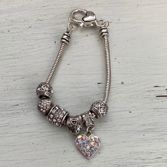 Jewelry - Multi Bead Silver Charm Bracelet